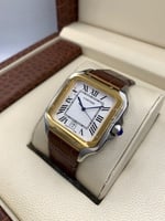 ساعة كارتير سانتوس جلد