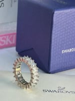 خاتم سوارفسكي فضي شامل الملحقات