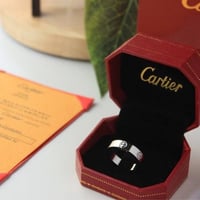 خاتم كارتير رجالي فضي مع الملحقات