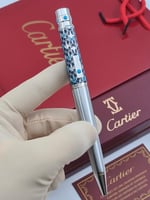 قلم كارتير فضي مع أزرق شامل الملحقات