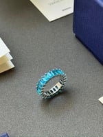 خاتم سوارفسكي أزرق شامل الملحقات