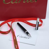 قلم كارتير أسود على فضي شامل الملحقات