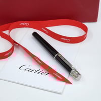 قلم كارتير أسود على فضي شامل الملحقات