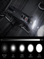 كشاف يدوي قوي قابل للشحن بامتداد 680 متر - 2100lm