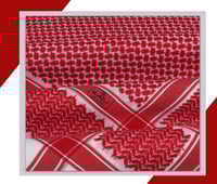 شماغ العجلان (الذهبي) رجالي أحمر غامق ختم اسود