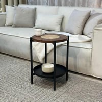 طاولة خدمة مفرد خشب بني