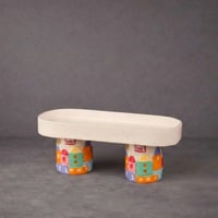 صحن تقديم رمضاني بعبارة( رمضان يجمعنا)