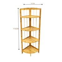 رف زاوية خشبي 4 ادوار