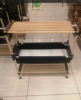 رف خيزران خشب 3 دور مع سلة