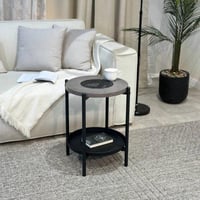 طاوولة خدمة مفرد خشب رمادي