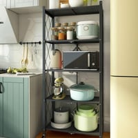 رف تخزين مطبخ 5 ادوار ابيض واسود