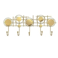 علاقة ملابس جدارية انيقة ذهبي 5 خطافات