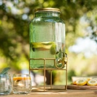 جك عصير زجاجي بحنفية وقاعدة بسعة ﻿5.6لتر