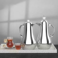 طم ترامس كروم استيل 1+1 لتر شاي وقهوة