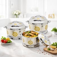 طقم حافظات هندي ستيل(6000-4000-3000)مل