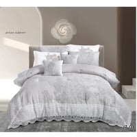 مفرش نفرين 8 قطع دانتيل جاكار