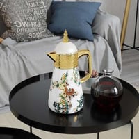 ترمس استيل مزخرف ذهبي1لتر