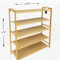 منظم احذية خشبي من خمس طبقات