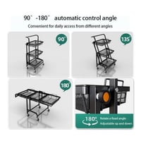 رف منظم للمطبخ متعدد الوظائف مكون من ثلاث طبقات أس...