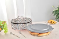 صينية بايركس زجاجية بغطاء محكم وشنطة عملية