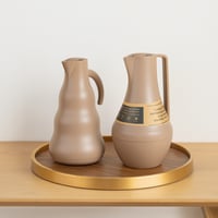 طقم ترامس شاي وقهوة جديداستيل رملي فاتح