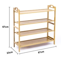 منظم احذية خشبي من اربع طبقات