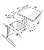 ويرلبول - موقد كهربائي مدمج، 60 سم