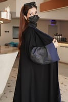 كريب ملكي نص كم مع جاكار ازرق