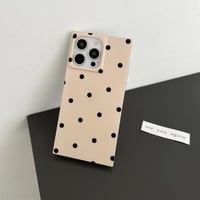 Square beige polka dots