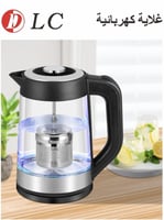 غلاية كهربائية بفلتر للشاي داخلي بسعة 1.8 لتر