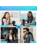 مروحة شحن يدوي الكترونية بقاعدة