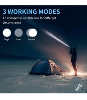 كشاف يدوي LED قابل لاعادة الشحن، اضاءة التكتيكية