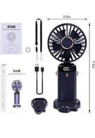 مروحة شحن يدوي الكترونية بقاعدة