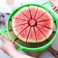 قطاعة بطيخ وأناناس أبيض/أخضر