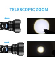 كشاف يدوي LED قابل لاعادة الشحن، اضاءة التكتيكية