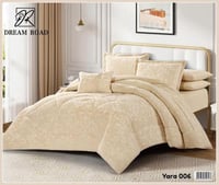 مفرش مزدوج شتوي مخمل فرو 7قطع -يارا