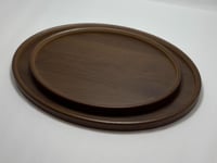 صينية تقديم خشبية بيضاوية