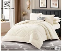 مفرش مزدوج شتوي مخمل فرو 7قطع -ناش