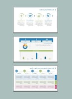 قالب بكج بوربوينت 3 سلايدات عن سير العمل ونسبة الا...