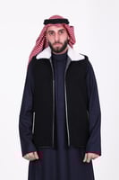 سديري دبل فيس اسود مع فضي