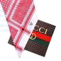 عرض شماغ قوتشي ( احمر + أبيض)