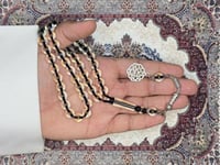 سبحة بكلايت شفاف خيط اسود طربزونة