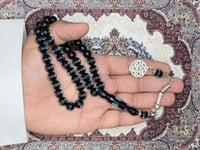 سبحة بكلايت شفاف مكحل طربزونة