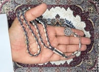 سبحة بكلايت شفاف خيط رصاصي طربزونة