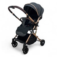 عربية الطيارة ذات الاتجاهين باطراف ذهبية - رمادي غ...