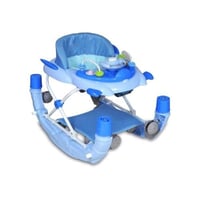 مشاية هزاز 2 في 1 لون ازرق مناسبة للأطفال من 6 أشه...