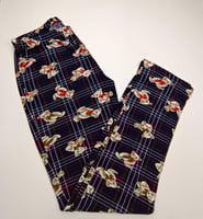 بجامه نسائي كحلي كاروهات بنقشة دببه