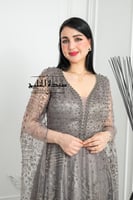 فستان سهرة كرستال مطرز بالكامل