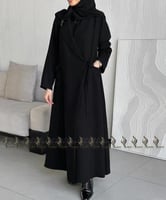 عباية رونق سوداء كتف