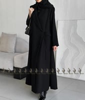 عباية رونق سوداء كتف
